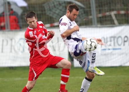 Fussball Regionalliga. SAK gegen Vorwaerts Steyr. Florian Oberrisser (SAK), Jan Urban (Steyr). Klagenfurt, am 7.4.2012.
Foto: Kuess
---
pressefotos, pressefotografie, kuess, qs, qspictures, sport, bild, bilder, bilddatenbank