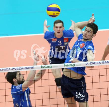 Volleyball. MEVZA. SK Aich/Dob gegen Hypo Tirol Volleyballteam. Pedro Frances (Tirol). Bleiburg, am 12.4.2012.
Foto: Kuess 


---
pressefotos, pressefotografie, kuess, qs, qspictures, sport, bild, bilder, bilddatenbank