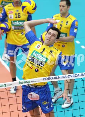 Volleyball. MEVZA. SK Aich/Dob gegen Hypo Tirol Volleyballteam. Matija Sabljak (Aich/Dob). Bleiburg, am 12.4.2012.
Foto: Kuess 


---
pressefotos, pressefotografie, kuess, qs, qspictures, sport, bild, bilder, bilddatenbank