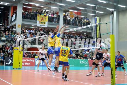 Volleyball. MEVZA. SK Aich/Dob gegen Hypo Tirol Volleyballteam. Ivaylo Barutov, Nenchev Stoyko, Van de Loo Allan (Aich/Dob). Bleiburg, am 16.4.2012.
Foto: Kuess 


---
pressefotos, pressefotografie, kuess, qs, qspictures, sport, bild, bilder, bilddatenbank