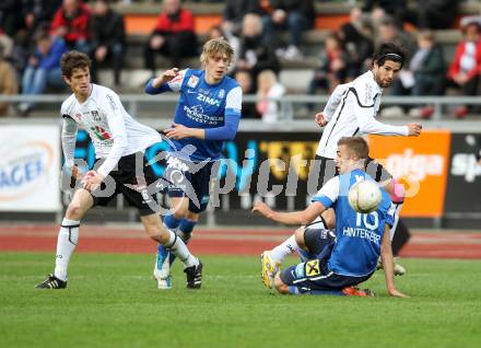 Fussball. Erste Liga.  WAC/St. Andrae gegen FC Lustenau. Christian Falk, Jacobo, (WAC),  Lukas Hinterseer  (Lustenau). Wolfsberg, 17.4.2012. 
Foto: Kuess

---
pressefotos, pressefotografie, kuess, qs, qspictures, sport, bild, bilder, bilddatenbank