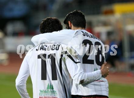 Fussball. Erste Liga.  WAC/St. Andrae gegen FC Lustenau. Jacobo, Solano (WAC). Wolfsberg, 17.4.2012. 
Foto: Kuess

---
pressefotos, pressefotografie, kuess, qs, qspictures, sport, bild, bilder, bilddatenbank