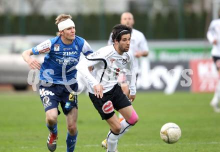 Fussball. Erste Liga.  WAC/St. Andrae gegen FC Lustenau. Jacobo, (WAC), Christoph Buchner (Lustenau). Wolfsberg, 17.4.2012. 
Foto: Kuess

---
pressefotos, pressefotografie, kuess, qs, qspictures, sport, bild, bilder, bilddatenbank