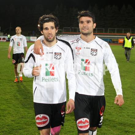 Fussball. Erste Liga.  WAC/St. Andrae gegen FC Lustenau. Jacobo, Solano (WAC). Wolfsberg, 17.4.2012. 
Foto: Kuess

---
pressefotos, pressefotografie, kuess, qs, qspictures, sport, bild, bilder, bilddatenbank