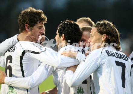 Fussball. Erste Liga.  WAC/St. Andrae gegen FC Lustenau. Torjubel WAC. Wolfsberg, 17.4.2012. 
Foto: Kuess

---
pressefotos, pressefotografie, kuess, qs, qspictures, sport, bild, bilder, bilddatenbank