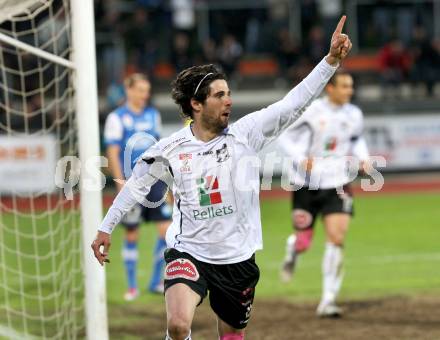 Fussball. Erste Liga.  WAC/St. Andrae gegen FC Lustenau. Torjubel Jacobo (WAC). Wolfsberg, 17.4.2012. 
Foto: Kuess

---
pressefotos, pressefotografie, kuess, qs, qspictures, sport, bild, bilder, bilddatenbank