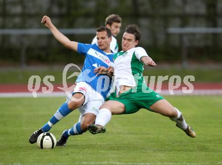Fussball Regionalliga. VSV gegen DSV Leoben. Thomas Pirker,  (VSV), Adam Fekete (Leoben). Villach, 20.4.2012.
Fotos: Kuess
---
pressefotos, pressefotografie, kuess, qs, qspictures, sport, bild, bilder, bilddatenbank