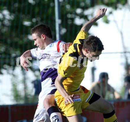 Fussball Regionalliga. SAK gegen FC Gratkorn. Patrick Lausegger, (SAK), David Lugonjic (Gratkorn). Klagenfurt, 28.4.2012.
Foto: Kuess
---
pressefotos, pressefotografie, kuess, qs, qspictures, sport, bild, bilder, bilddatenbank