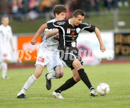 Fussball. Erste Liga.  WAC/St. Andrae gegen TSV Hartberg. Christian Falk, (WAC), Manuel Prietl  (Hartberg). Wolfsberg, 8.5.2012. 
Foto: Kuess

---
pressefotos, pressefotografie, kuess, qs, qspictures, sport, bild, bilder, bilddatenbank
