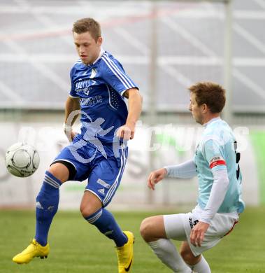 Fussball Kaerntner Liga. St. Veit gegen Treibach. Michael Rebernig, (St. Veit), Jakob Gruber (Treibach). St. Veit, am 16.5.2012.
Foto: Kuess
---
pressefotos, pressefotografie, kuess, qs, qspictures, sport, bild, bilder, bilddatenbank