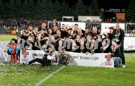 Fussball. Erste Liga.  WAC/St. Andrae gegen LASK Linz. Meisterfeier. Wolfsberg, 18.5.2012. 
Foto: Kuess

---
pressefotos, pressefotografie, kuess, qs, qspictures, sport, bild, bilder, bilddatenbank