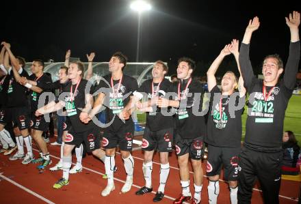 Fussball. Erste Liga.  WAC/St. Andrae gegen LASK Linz. Meisterfeier.  Jubel WAC. Wolfsberg, 18.5.2012. 
Foto: Kuess

---
pressefotos, pressefotografie, kuess, qs, qspictures, sport, bild, bilder, bilddatenbank