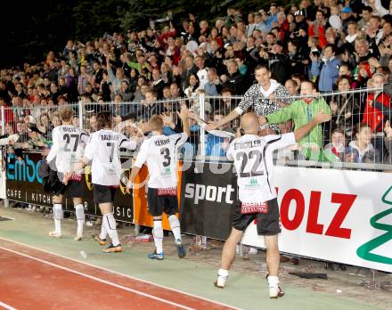 Fussball. Erste Liga.  WAC/St. Andrae gegen LASK Linz. Meisterfeier.  Jubel WAC, Fans. Wolfsberg, 18.5.2012. 
Foto: Kuess

---
pressefotos, pressefotografie, kuess, qs, qspictures, sport, bild, bilder, bilddatenbank
