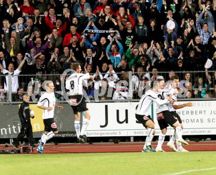Fussball. Erste Liga.  WAC/St. Andrae gegen LASK Linz. Meisterfeier.  Torjubel WAC. Wolfsberg, 18.5.2012. 
Foto: Kuess

---
pressefotos, pressefotografie, kuess, qs, qspictures, sport, bild, bilder, bilddatenbank