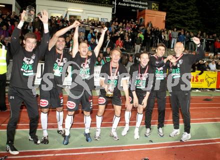 Fussball. Erste Liga.  WAC/St. Andrae gegen LASK Linz. Meisterfeier.  Jubel WAC. Wolfsberg, 18.5.2012. 
Foto: Kuess

---
pressefotos, pressefotografie, kuess, qs, qspictures, sport, bild, bilder, bilddatenbank