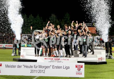 Fussball. Erste Liga.  WAC/St. Andrae gegen LASK Linz. Meisterfeier.  . Wolfsberg, 18.5.2012. 
Foto: Kuess

---
pressefotos, pressefotografie, kuess, qs, qspictures, sport, bild, bilder, bilddatenbank