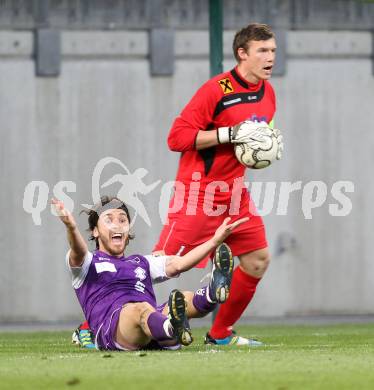 Fussball Regionalliga. SK Austria Klagenfurt gegen Allerheiligen. Alen Skoro,  (Austria Klagenfurt), Mario Rinnhofer (Allerheiligen).  Klagenfurt, 24.5.2012
Foto: Kuess

---
pressefotos, pressefotografie, kuess, qs, qspictures, sport, bild, bilder, bilddatenbank