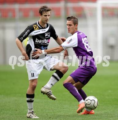 Fussball Regionalliga. SK Austria Klagenfurt gegen Allerheiligen. Toni Krijan,  (Austria Klagenfurt), Martin Six (Allerheiligen).  Klagenfurt, 24.5.2012
Foto: Kuess

---
pressefotos, pressefotografie, kuess, qs, qspictures, sport, bild, bilder, bilddatenbank