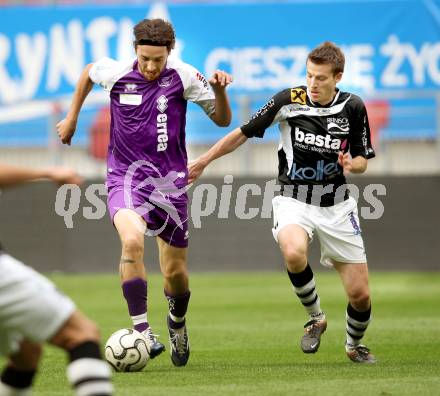 Fussball Regionalliga. SK Austria Klagenfurt gegen Allerheiligen. Alen Skoro, (Austria Klagenfurt), Marko Kocever (Allerheiligen).  Klagenfurt, 24.5.2012
Foto: Kuess

---
pressefotos, pressefotografie, kuess, qs, qspictures, sport, bild, bilder, bilddatenbank