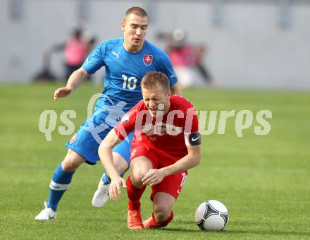 Fussball Laenderspiel. Woerthersee Stadion. Testspiel. Slowakei gegen Polen. Erik Jendrisek, (Slowakei), Jakub Blaszczykowski (Polen). Klagenfurt, 26.5.2012
Foto: Kuess

---
pressefotos, pressefotografie, kuess, qs, qspictures, sport, bild, bilder, bilddatenbank