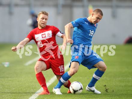 Fussball Laenderspiel. Woerthersee Stadion. Testspiel. Slowakei gegen Polen. Erik Jendrisek, (Slowakei), Jakub Blaszczykowski  (Polen). Klagenfurt, 26.5.2012
Foto: Kuess

---
pressefotos, pressefotografie, kuess, qs, qspictures, sport, bild, bilder, bilddatenbank