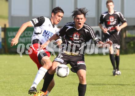 Fussball KFV Cup. SV Kraig gegen SV Spittal/Drau. Rene Hohlmann (Kraig), Daniel Urbas (Spittal). Kraig, am 28.5.2012.
Foto: Kuess
---
pressefotos, pressefotografie, kuess, qs, qspictures, sport, bild, bilder, bilddatenbank