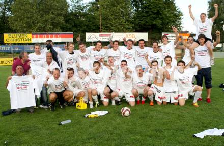 Fussball Kaerntner Liga. ATSV Wolfsberg gegen Feldkirchen SV. Jubel   (Feldkirchen).  Wolfsberg 8.6.2012
Foto: Kuess

---
pressefotos, pressefotografie, kuess, qs, qspictures, sport, bild, bilder, bilddatenbank