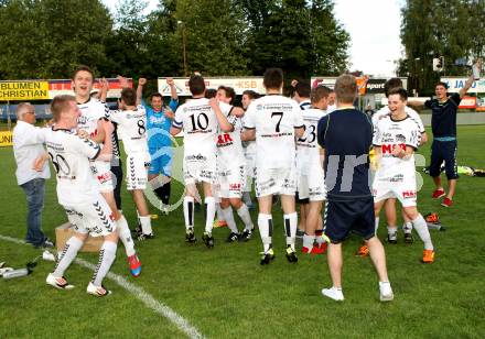 Fussball Kaerntner Liga. ATSV Wolfsberg gegen Feldkirchen SV. Jubel   (Feldkirchen).  Wolfsberg 8.6.2012
Foto: Kuess

---
pressefotos, pressefotografie, kuess, qs, qspictures, sport, bild, bilder, bilddatenbank