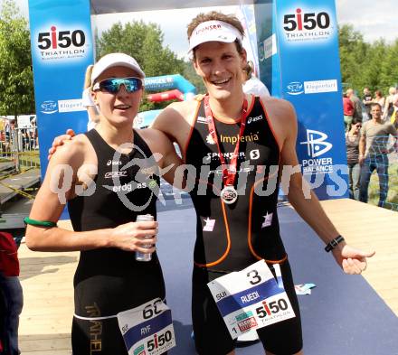Triathlon 5150 Klagenfurt. Daniela Ryf, Ruedi Wild (SUI). Klagenfurt, 10.6.2012.
Foto: Kuess
---
pressefotos, pressefotografie, kuess, qs, qspictures, sport, bild, bilder, bilddatenbank