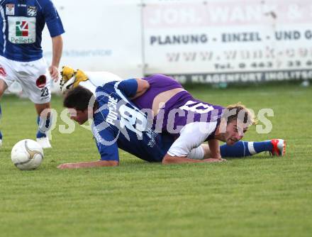 Fussball Testspiel. RZ Pellets WAC gegen SK Austria Klagenfurt. Roland Putsche (WAC), Marc Sand (Austria). Welzenegg, am 16.6.2012.
Foto: Kuess
---
pressefotos, pressefotografie, kuess, qs, qspictures, sport, bild, bilder, bilddatenbank