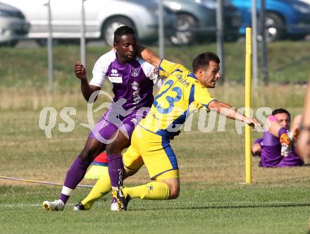 Fussball Testspiel. SK Austria Klagenfurt gegen Domzale. Christian Makanda Mpaka (Austria). Schiefling, am 8.7.2012.
Foto: Kuess
---
pressefotos, pressefotografie, kuess, qs, qspictures, sport, bild, bilder, bilddatenbank