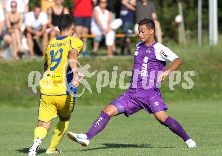 Fussball Testspiel. SK Austria Klagenfurt gegen Domzale. Marco Sahanek (Austria). Schiefling, am 8.7.2012.
Foto: Kuess
---
pressefotos, pressefotografie, kuess, qs, qspictures, sport, bild, bilder, bilddatenbank