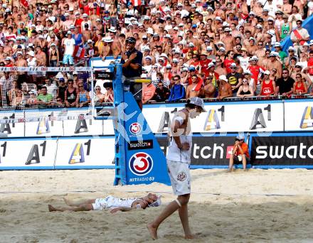 Beachvolleyball Grand Slam. SEIDL Robin Valentin, HUBER Alexander Xandi (AUT). Klagenfurt, 20.7.2012
Foto: Kuess

---
pressefotos, pressefotografie, kuess, qs, qspictures, sport, bild, bilder, bilddatenbank