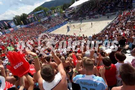 Beachvolleyball Grand Slam. Fans. Klagenfurt, 20.7.2012Klagenfurt, 20.7.2012
Foto: Kuess

---
pressefotos, pressefotografie, kuess, qs, qspictures, sport, bild, bilder, bilddatenbank