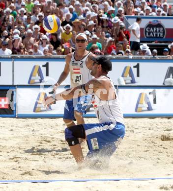Beachvolleyball Grand Slam. DOPPLER Clemens, HORST Alexander, (AUT). Klagenfurt, 20.7.2012
Foto: Kuess

---
pressefotos, pressefotografie, kuess, qs, qspictures, sport, bild, bilder, bilddatenbank