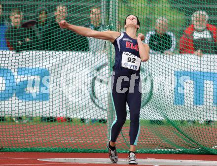 Leichtathletik. Oesterreichische Meisterschaften. Diskus. Veronika Watzek. KLagenfurt, am 21.7.2012.
Foto: Kuess
---
pressefotos, pressefotografie, kuess, qs, qspictures, sport, bild, bilder, bilddatenbank