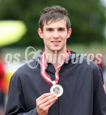 Leichtathletik. Oesterreichische Meisterschaften. Weitsprung. Manuel Leitner. KLagenfurt, am 21.7.2012.
Foto: Kuess
---
pressefotos, pressefotografie, kuess, qs, qspictures, sport, bild, bilder, bilddatenbank