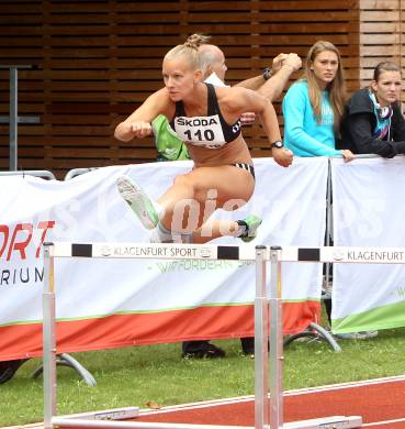 Leichtathletik. Oesterreichische Meisterschaften.  100 Meter Huerden Frauen. Stefanie Waldkircher. KLagenfurt, am 22.7.2012.
Foto: Kuess
---
pressefotos, pressefotografie, kuess, qs, qspictures, sport, bild, bilder, bilddatenbank