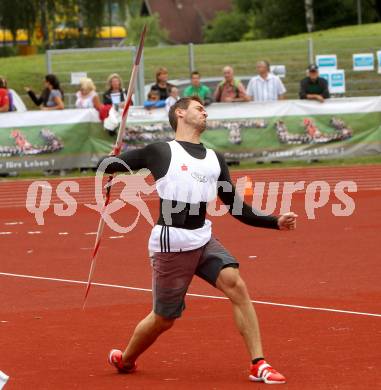Leichtathletik. Oesterreichische Meisterschaften.  Speerwurf Maenner. Matthias Kaserer. KLagenfurt, am 22.7.2012.
Foto: Kuess
---
pressefotos, pressefotografie, kuess, qs, qspictures, sport, bild, bilder, bilddatenbank