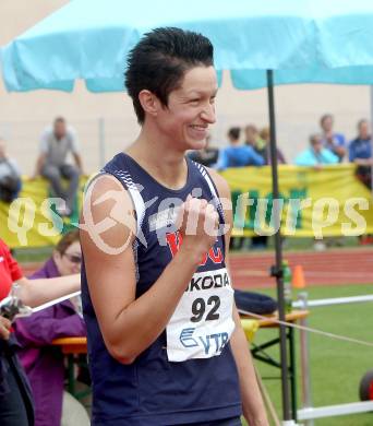 Leichtathletik. Oesterreichische Meisterschaften.  Kugelstossen. Veronika Watzek. KLagenfurt, am 22.7.2012.
Foto: Kuess
---
pressefotos, pressefotografie, kuess, qs, qspictures, sport, bild, bilder, bilddatenbank