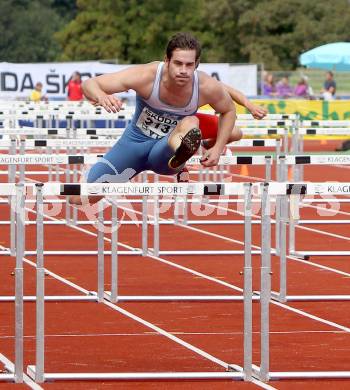 Leichtathletik. Oesterreichische Meisterschaften.  110 Meter Huerden. Manuel Prazak. KLagenfurt, am 22.7.2012.
Foto: Kuess
---
pressefotos, pressefotografie, kuess, qs, qspictures, sport, bild, bilder, bilddatenbank