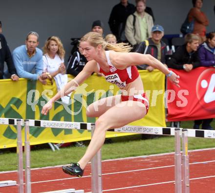 Leichtathletik. Oesterreichische Meisterschaften.  100 Meter Huerden Frauen. Beate Schrott (326). KLagenfurt, am 22.7.2012.
Foto: Kuess
---
pressefotos, pressefotografie, kuess, qs, qspictures, sport, bild, bilder, bilddatenbank