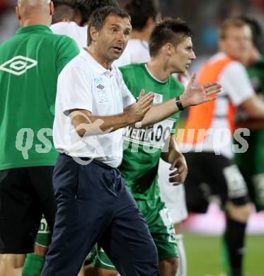 Fussball. Bundesliga. RZ Pellets WAC gegen SV Mattersburg. Trainer Franz Lederer  (Mattersburg). Wolfsberg, 18.8.2012.
Foto: Kuess

---
pressefotos, pressefotografie, kuess, qs, qspictures, sport, bild, bilder, bilddatenbank