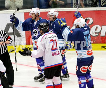 EBEL. Testspiel. EC VSV gegen Thomas Sabo Ice Tigers. Torjubel (VSV). Villach, am 30.8.2012.
Foto: Kuess 


---
pressefotos, pressefotografie, kuess, qs, qspictures, sport, bild, bilder, bilddatenbank