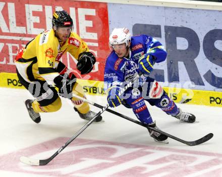 EBEL. Eishockey Bundesligal. EC VSV gegen UPC Vienna Capitals. Derek Ryan,  (VSV), Jamie Fraser (Caps). Villach, am 14.9.2012.
Foto: Kuess 


---
pressefotos, pressefotografie, kuess, qs, qspictures, sport, bild, bilder, bilddatenbank