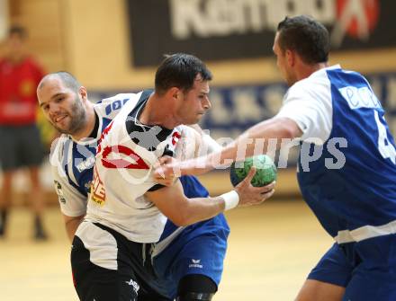 Handball Bundesliga. SC Ferlach gegen HV ece bulls Bruck. Miri Barisic (Ferlach), Bratislav Stankovic, Deri Gasparov (Bruck). Ferlach, am 22.9.2012.
Foto: Kuess
---
pressefotos, pressefotografie, kuess, qs, qspictures, sport, bild, bilder, bilddatenbank