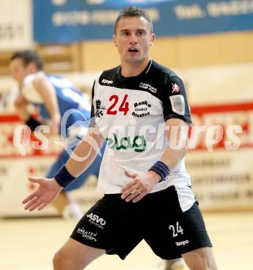 Handball Bundesliga. SC Ferlach gegen HV ece bulls Bruck. Daniel Plesej (Ferlach). Ferlach, am 22.9.2012.
Foto: Kuess
---
pressefotos, pressefotografie, kuess, qs, qspictures, sport, bild, bilder, bilddatenbank