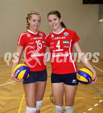 Volleyball. ATSC Wildcats. Whitney Evers, Kelly Williamson. Klagenfurt, 2.10.2012.
Foto: Kuess
---
pressefotos, pressefotografie, kuess, qs, qspictures, sport, bild, bilder, bilddatenbank