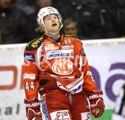 EBEL. Eishockey Bundesliga. EC KAC gegen EC Red Bull Salzburg.  Markus Pirmann (KAC). Klagenfurt, am 28.10.2012.
Foto: Kuess 


---
pressefotos, pressefotografie, kuess, qs, qspictures, sport, bild, bilder, bilddatenbank
