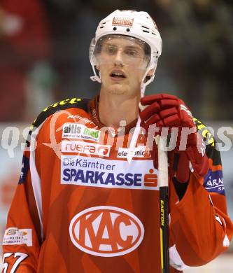 EBEL. Eishockey Bundesliga. EC KAC gegen EC Red Bull Salzburg.  Tyler Myers (KAC). Klagenfurt, am 28.10.2012.
Foto: Kuess 


---
pressefotos, pressefotografie, kuess, qs, qspictures, sport, bild, bilder, bilddatenbank